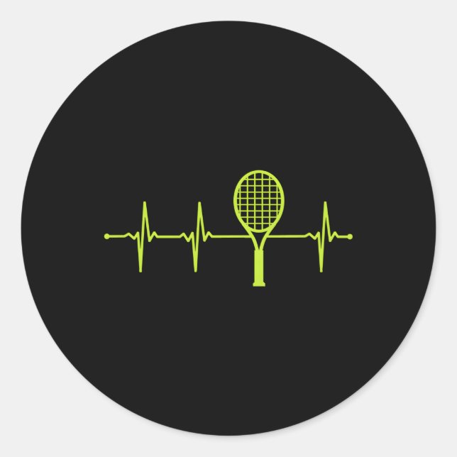 Tennis Hebat Runt Klistermärke (Framsida)
