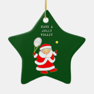 Tennis Helgdag Gift Julgransprydnad Keramik