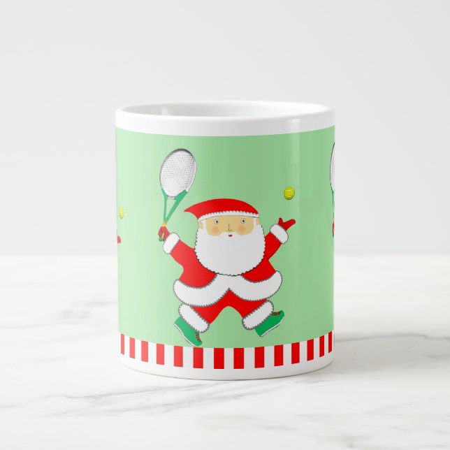 Tennis Helgdag Gift Jumbo Mugg (Framsidan)
