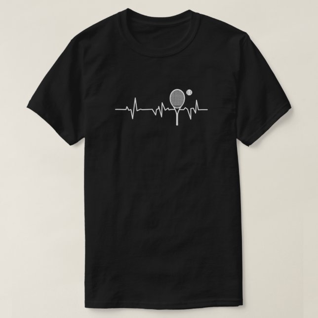 tennis hjärtslag t shirt (Design framsida)