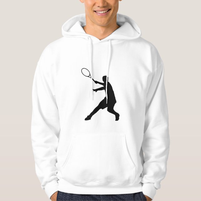 Tennis hoodie med silhuett av en spelare (Framsida)