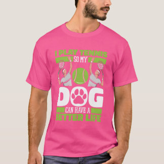 Tennis Hund vintage-gåva T Shirt