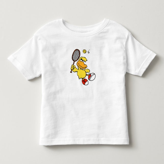 Tennis i Anka| Välj bakgrund färg T Shirt (Framsida)