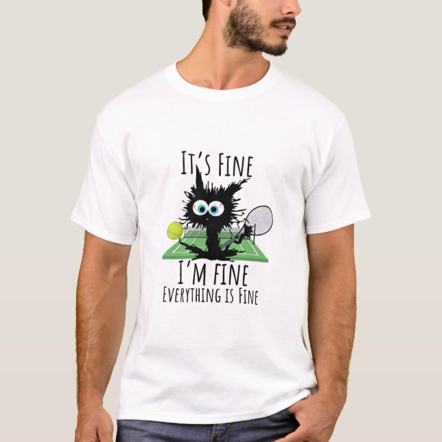 Tennis I är bra allt är bra roligt T Shirt (Framsida)