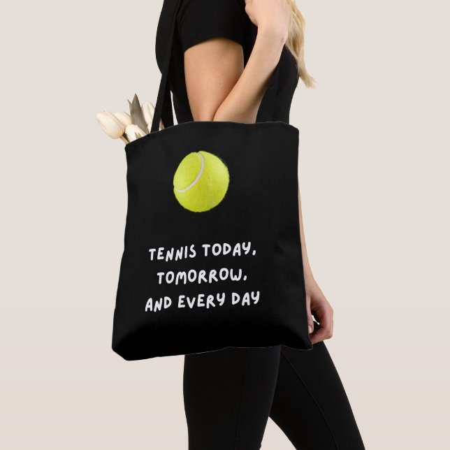 Tennis i morgon och varje dag tygkasse (Närbild)