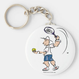 Tennis-illustration på nyckelkedjan nyckelring