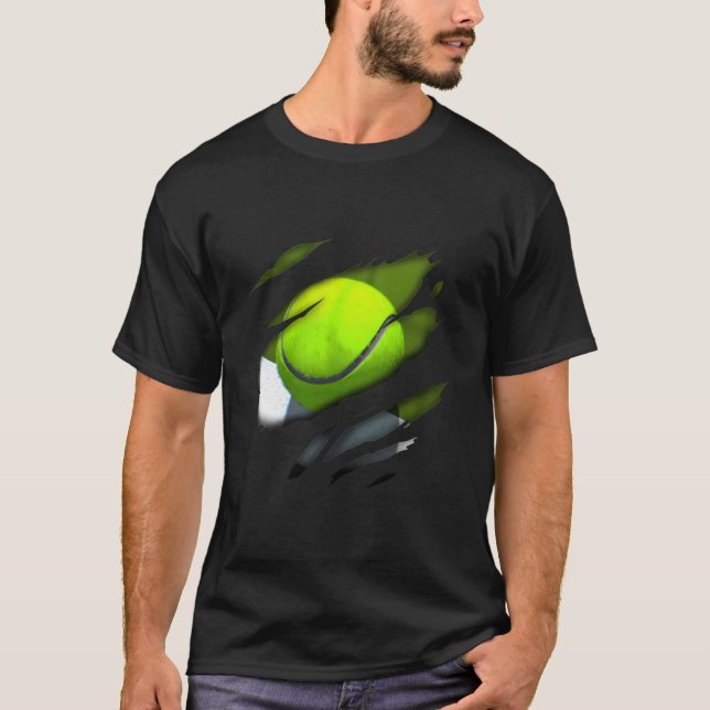 Tennis In Me Design Tennisdesign T Shirt (Framsida)