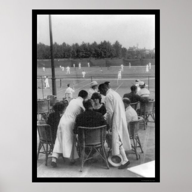 Tennis in Shanghai, China 1918 Poster (Framsidan)