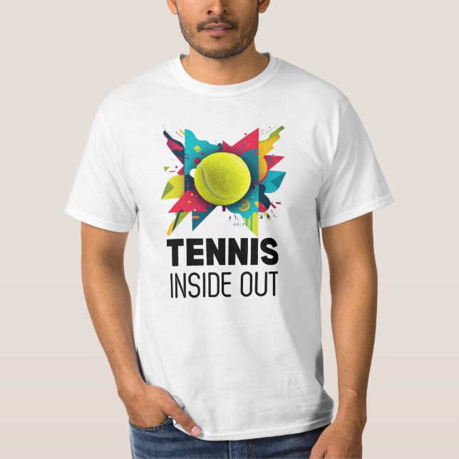 Tennis Inside Out Abstrakt T-Shirt (Framsida)