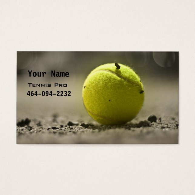 Tennis Instruction Visitkort (Framsidan)