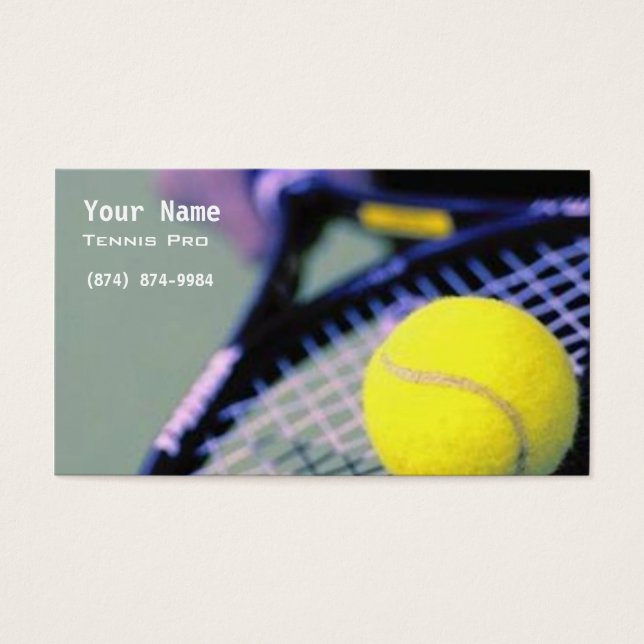 Tennis Instruction Visitkort (Framsidan)