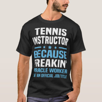 Tennis Instructor kopp butterflies T Shirt