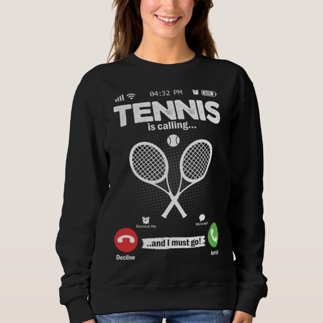 Tennis Is Calling I Must Go Squash Hobby Tennis T Shirt (Framsida)