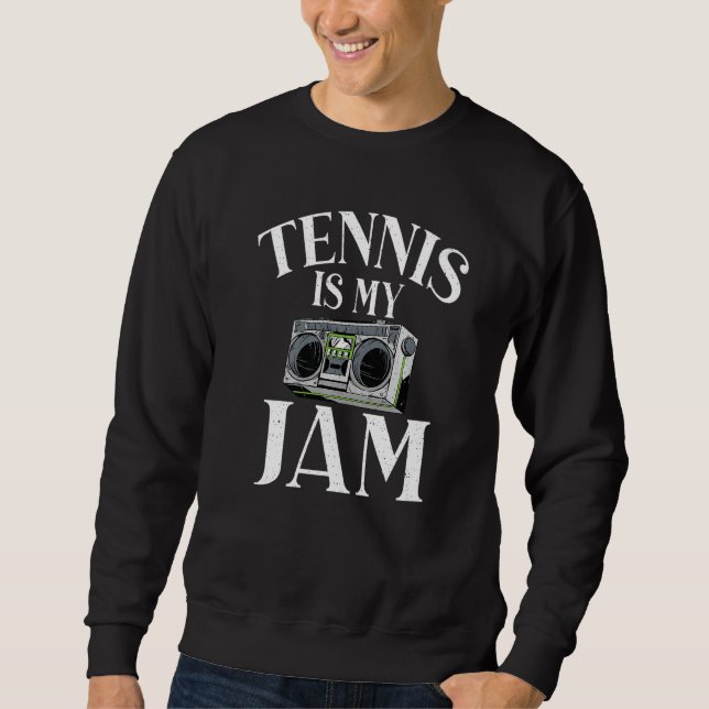 Tennis is my Jam Tennis Lång Ärmad Tröja (Framsida)