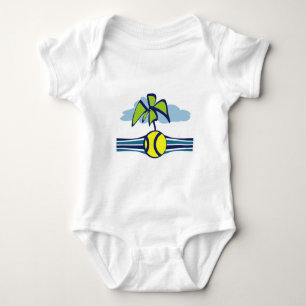 Tennis Island Tropical Summer Baby Bodykostym T-shirt