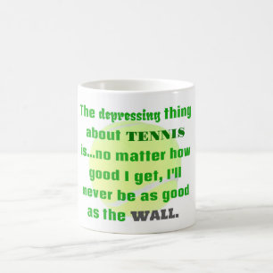Tennis Joke Gift for Laughs Tennis Boll Kaffemugg