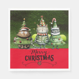 Tennis-jul för spelare som kärlek Cat Pappersservett