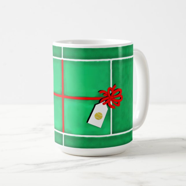 Tennis jul Helgdag Gift Kaffemugg (Framsida höger)