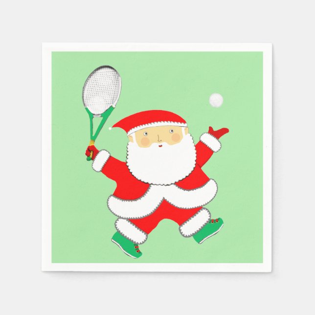 Tennis jul-Helgdag Pappersservett (Framsidan)