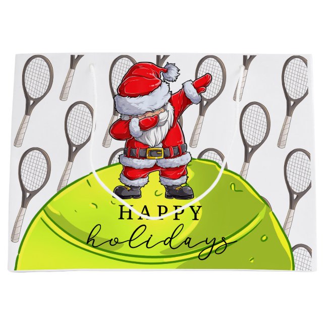 Tennis-jul med Boll och Racket med Santa (Framsidan)