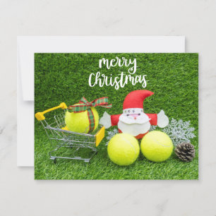 Tennis-jul med Jultomten och tennis boll