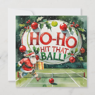 Tennis-jul med Jultomten på domstolen Julkort