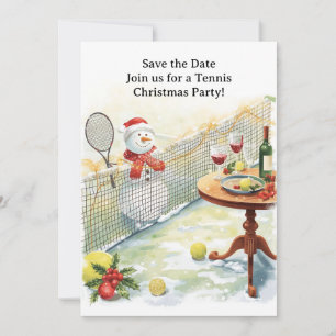 Tennis-jul med Snögubbe Inbjudningar