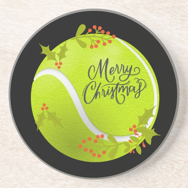 Tennis-jul med tennis boll och Santa Underlägg (Framsidan)