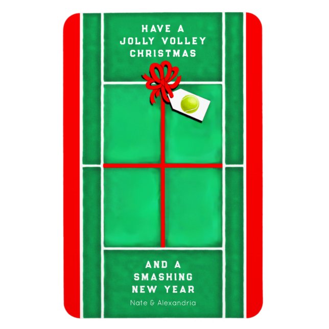 Tennis jul presentkort magnet (Vertikal)