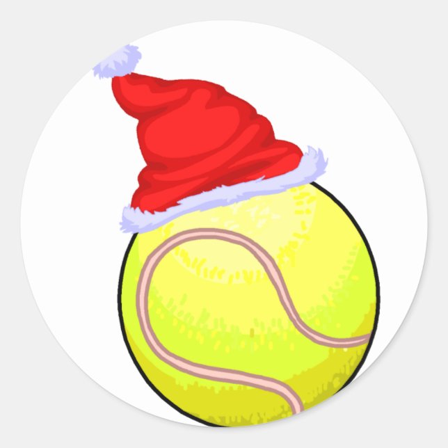 Tennis jul runt klistermärke (Framsida)