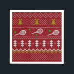 Tennis jul Sweater Knkunnig Mönster Red Julafton Pappersservett<br><div class="desc">Varma och mysiga vinterdagar och vinternätter illustrerar på ett sätt som ger en klassisk, ful julsvett med tennisracketar och grönt tennis bollar, jingle klockor, fir träd och snöflingor. Minimalistisk festiv mönster-svettare i Julafton i ljusblått och vitt för tennisspelare. Tunnnis Jul mönster svettare. Tennis Julafton design. Skandi tennis jul Noel-presenter. Nordiska...</div>