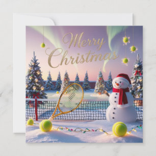 Tennis julfestsraket julkort
