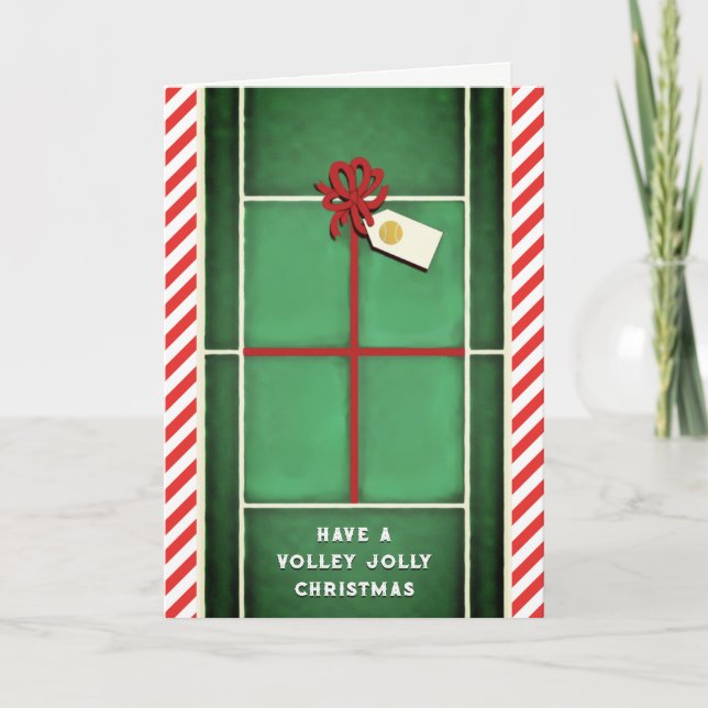 Tennis julhälsningskort helgkort (Framsida)