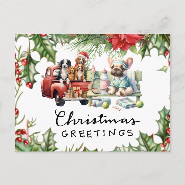 Tennis jultema helg vykort (Framsida)