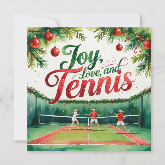 Tennis jultema julkort (Framsida)