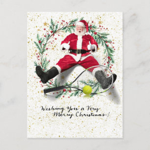 Tennis-jultema med Jultomten Helg Vykort