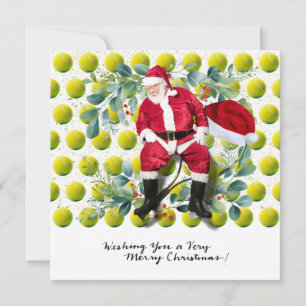 Tennis-jultema med Jultomten Julkort