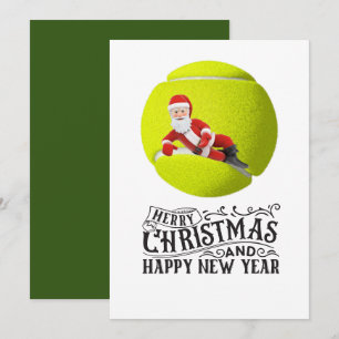 Tennis-jultema med Jultomten Julkort