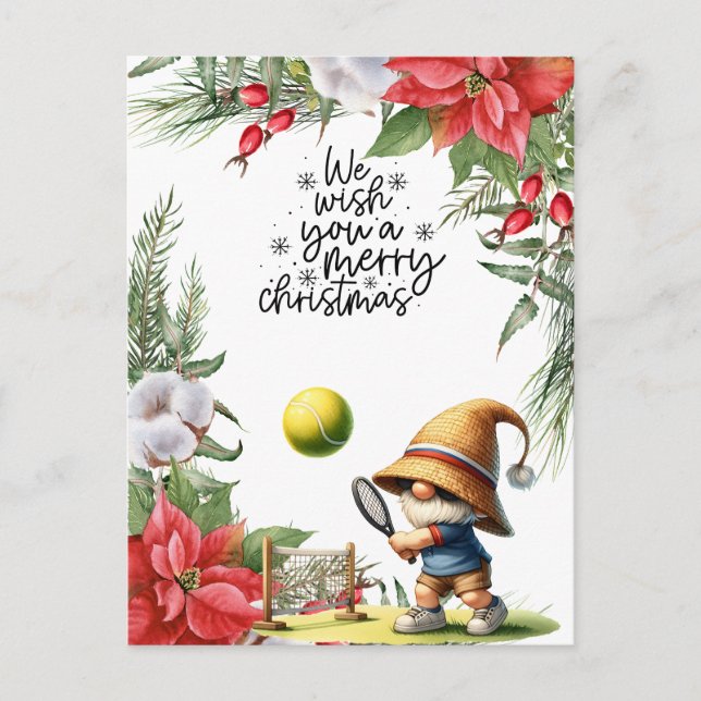 Tennis-jultema till Player Helg Vykort (Framsida)