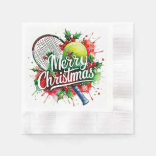 Tennis-jultema till Player Pappersservett
