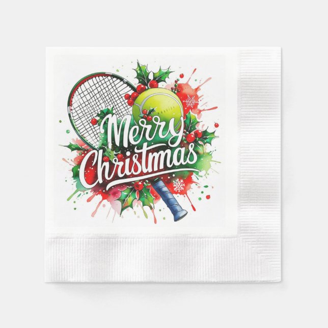 Tennis-jultema till Player Pappersservett (Framsidan)