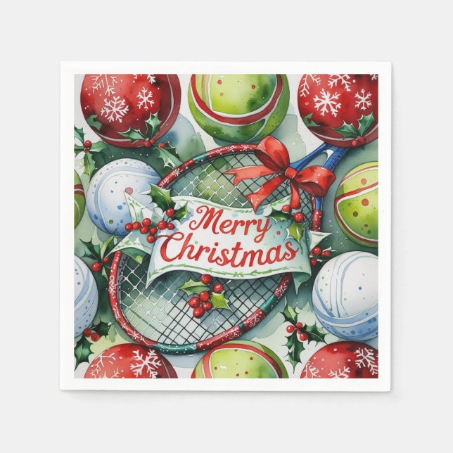 Tennis-jultema till Player Pappersservett (Framsidan)