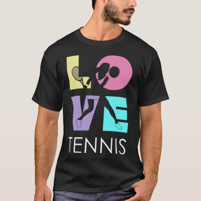 Tennis Kärlek american man  T Shirt (Framsida)