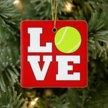 Tennis KÄRLEK Anpassningsbar Färg jul Ornament