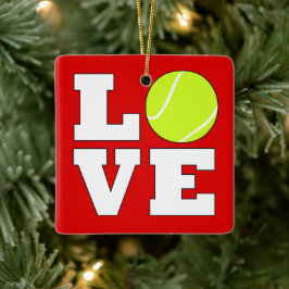 Tennis KÄRLEK Anpassningsbar Färg jul Ornament