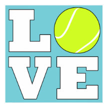 Tennis KÄRLEK Anpassningsbar Färg Square Poster