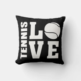 Tennis Kärlek Black Kudde