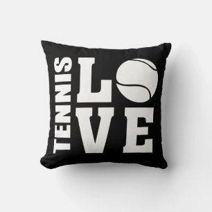 Tennis Kärlek Black Kudde