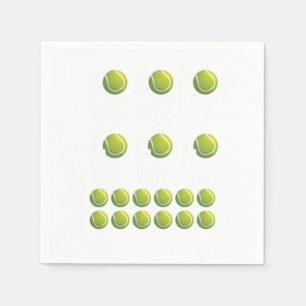 Tennis Kärlek Boll Racquet Court Player Match Gift Pappersservett