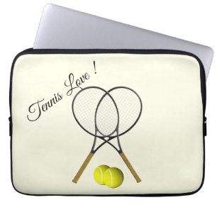Tennis Kärlek Dubblor Laptop Fodral